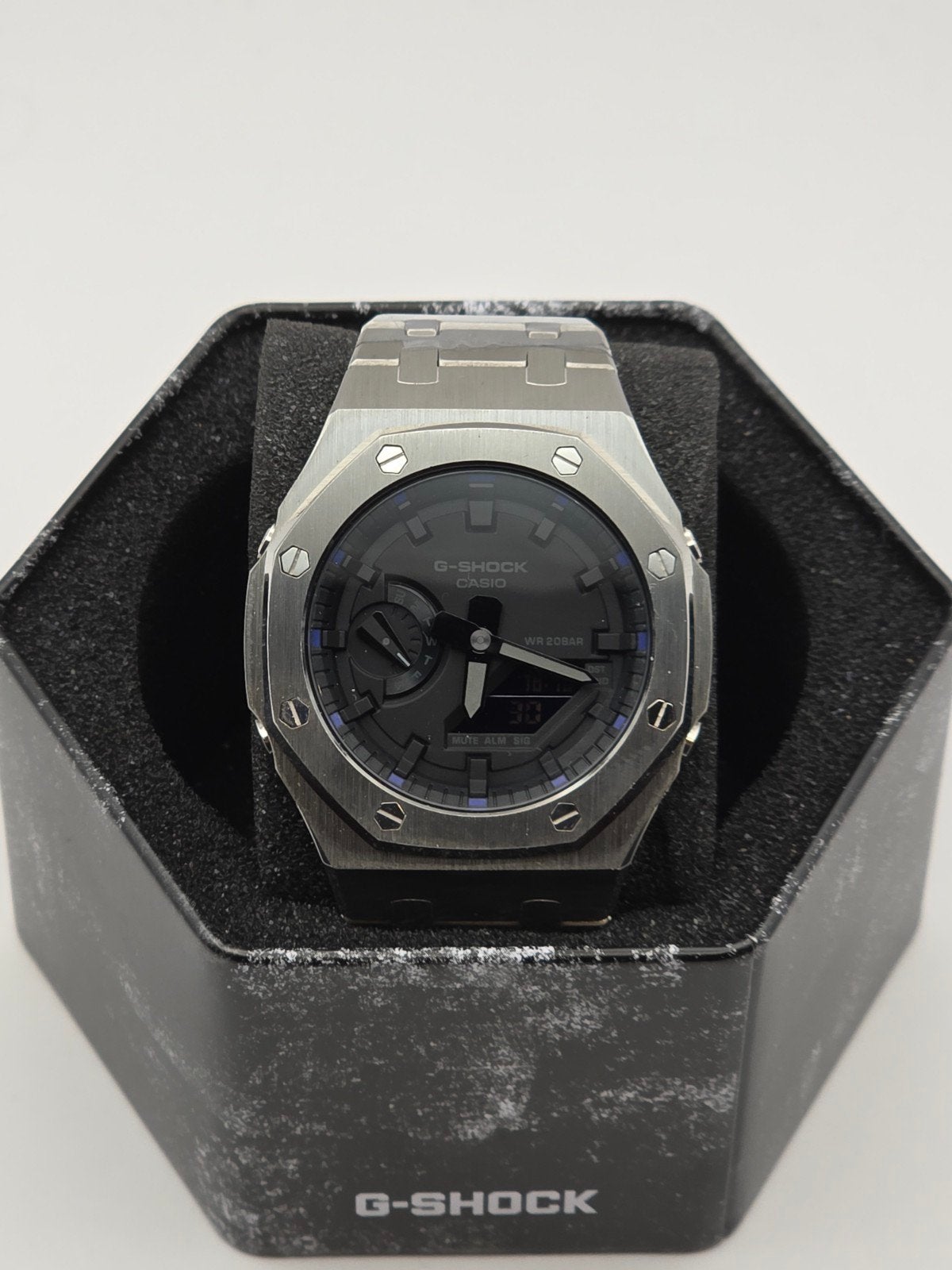 Casio G-Shock GA-2100-2AER Custom - Full Metal Zilver, Ophalen of Verzenden, Nieuw, Zilver, Casio G-Shock