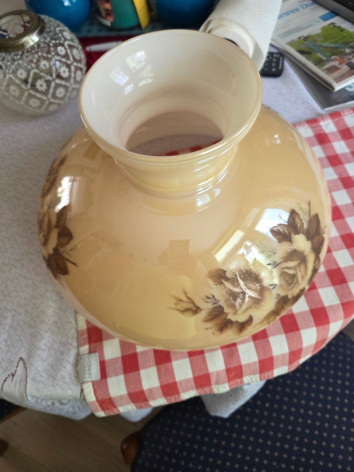 Vintage lampenkap met bloemmotief, Ophalen