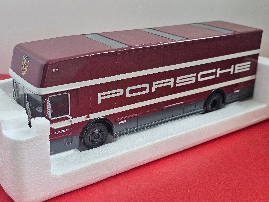 Porsche Renntransporter donkerrood, Premium Class. TOPMODEL, Ophalen of Verzenden, Nieuw, Bus of Vrachtwagen, Overige merken