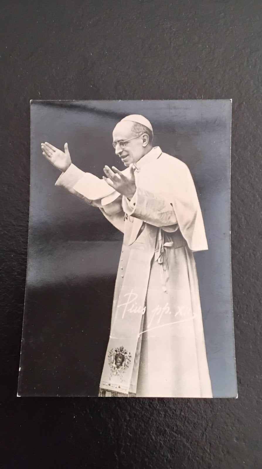 Vintage Ansichtkaart Paus Pius XII - Vera Fotografia, Verzamelen, Ophalen of Verzenden, Zo goed als nieuw, Kaart of Prent, Christendom | Katholiek