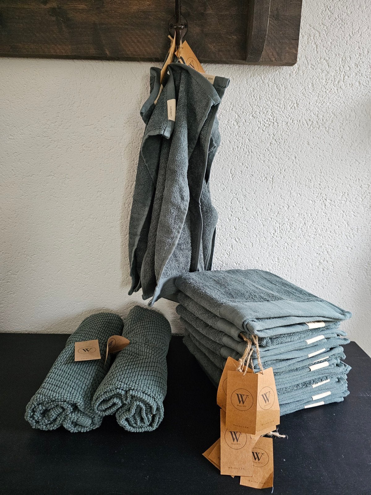 Walra handdoeken gastendoekjes badmatten Nieuw, Verzenden, Nieuw, Groen, Handdoek