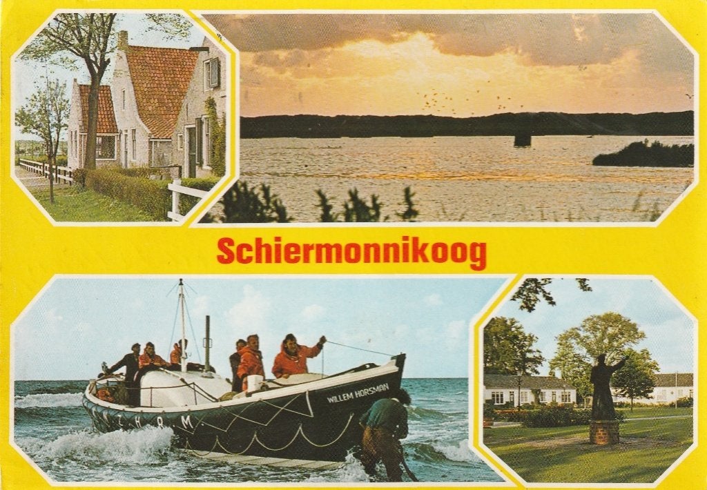 SCHIERMONNIKOOG Huizen Reddingsboot Boom, Verzenden, 1980 tot heden, Gelopen, Waddeneilanden