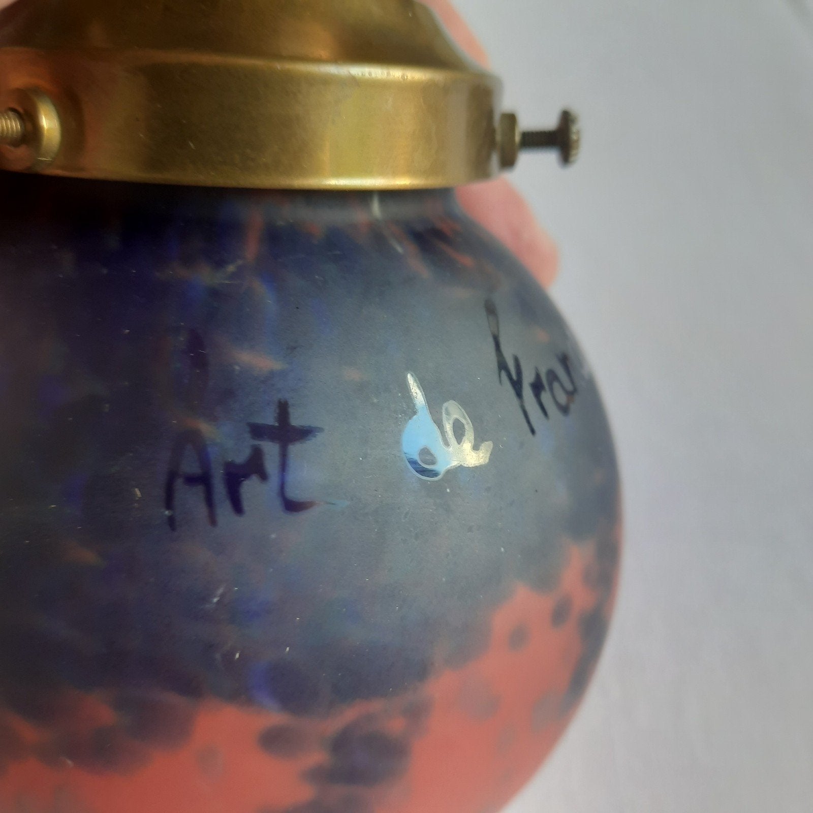 ART DE FRANCE Lamp met Fraaie Bol, Gebruikt, Verzenden, E14 (klein), Glas