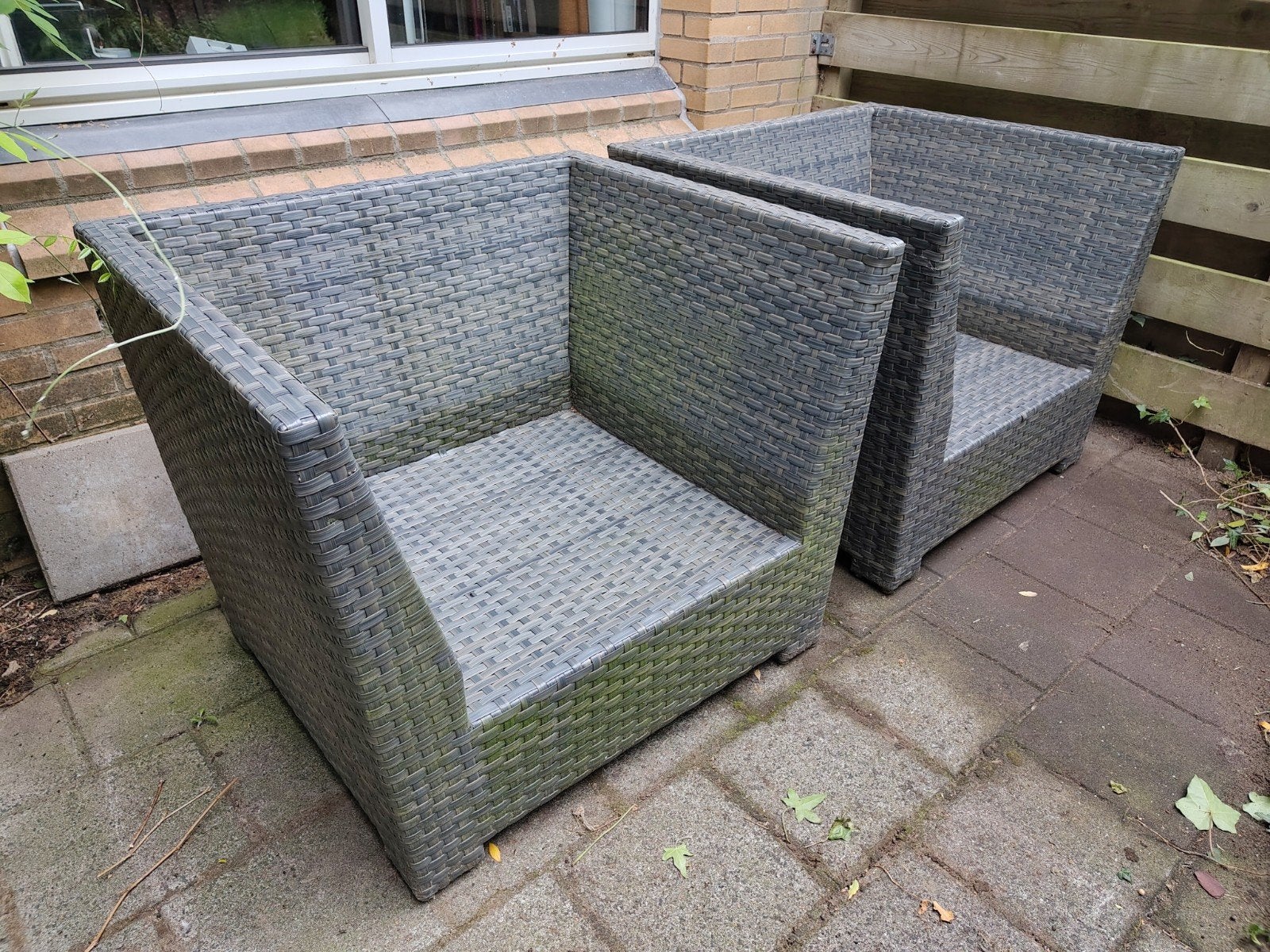 Apple Bee Tuinstoelen van wicker (2 stuks), Ophalen, Gebruikt, Wicker