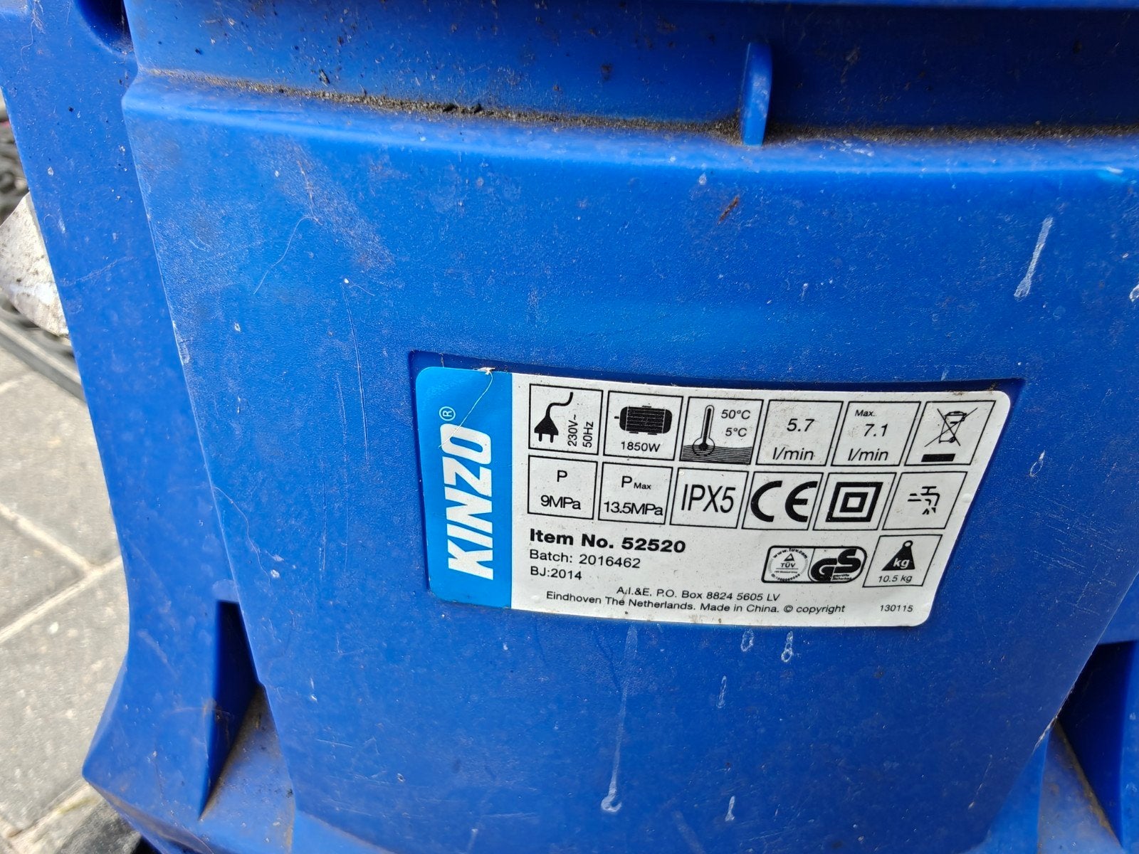 Hogedrukreiniger, Ophalen, Elektrisch