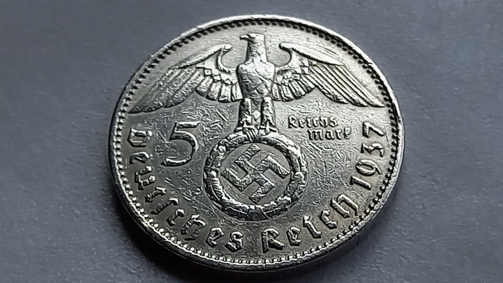 WO2 5 Reichsmark 1937A zilver nazi duitsland, Ophalen of Verzenden, Duitsland, Losse munt, Zilver