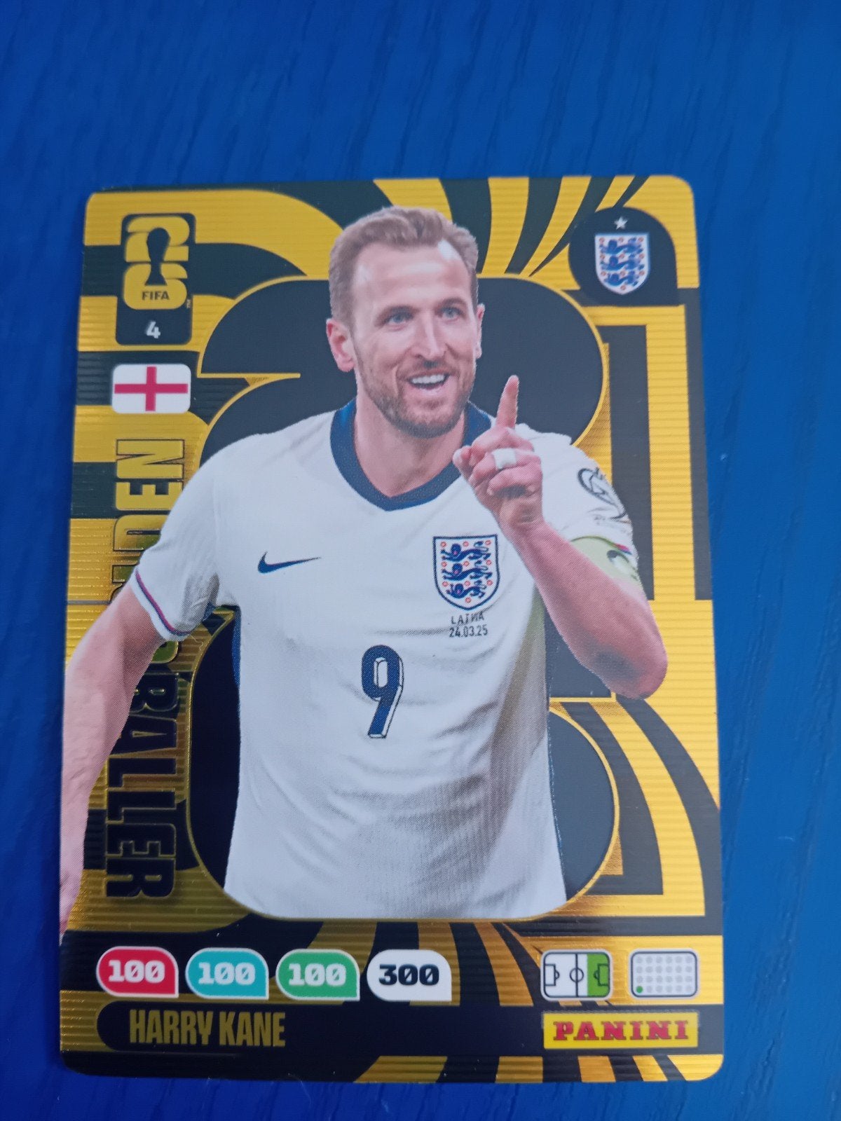 Harry Kane golden baller WK2026 panini adrenalyn XL, Verzamelen, Ophalen of Verzenden, Zo goed als nieuw, Buitenlandse clubs, Poster, Plaatje of Sticker