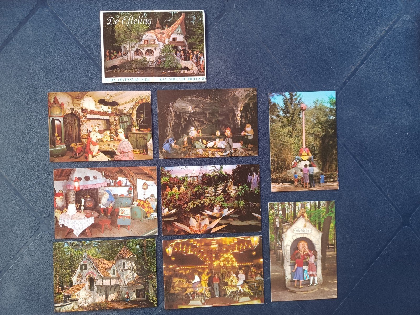 De Efteling 8 kleine kaartjes (met voorzijde van), Ophalen of Verzenden, 1960 tot 1980, Noord-Brabant