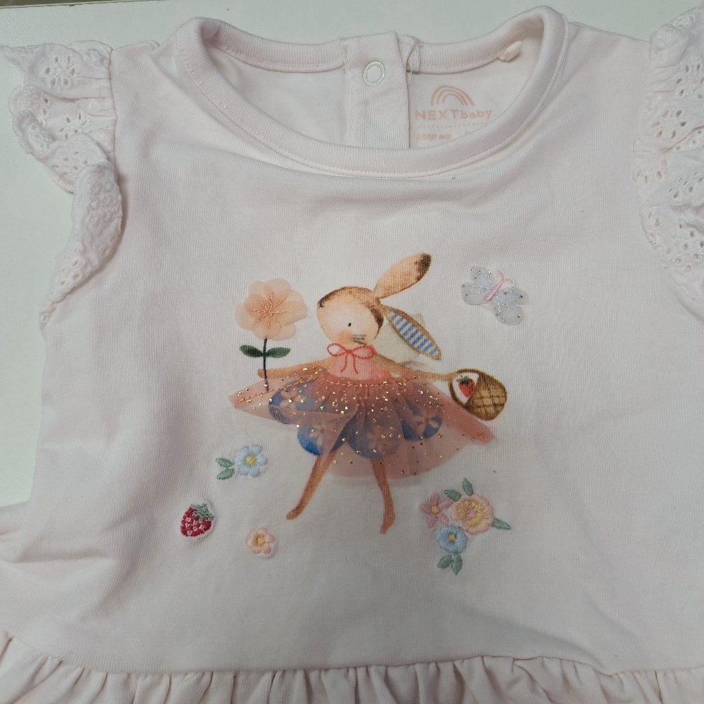 Schattig NEXT baby setje + konijntjes wit roze maat 62 50831, Meisje, ., Next, Ophalen of Verzenden