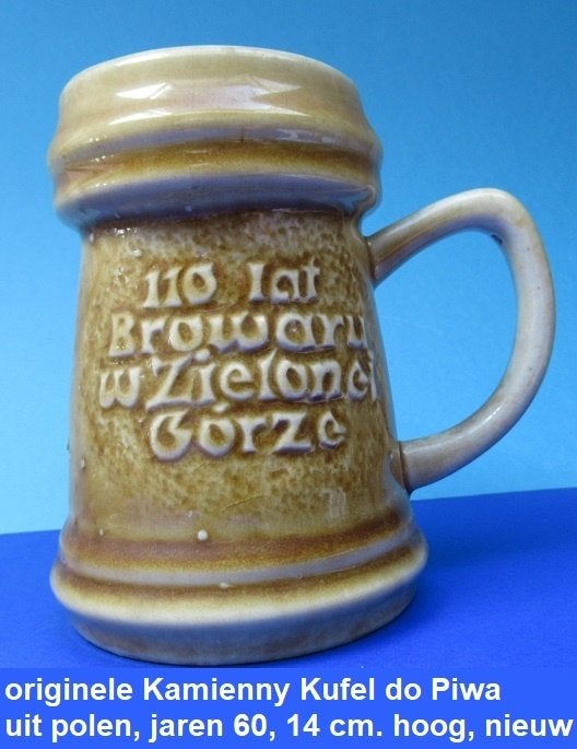 originele Poolse KUFEL DO PIWA, stenen bierpul, nw. jaren 60, Ophalen of Verzenden, Zo goed als nieuw, Pul(len), Overige merken