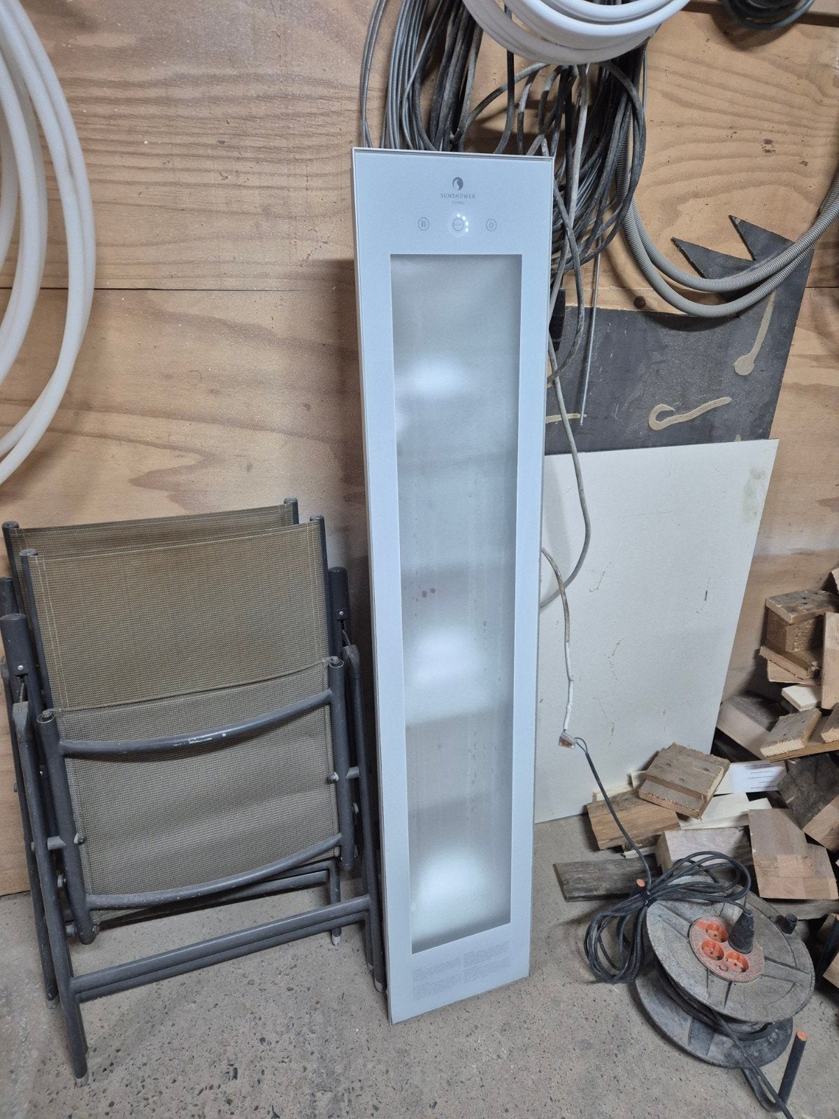 Sunshower Combi - Douche met ingebouwde zon en infrarood, Witgoed en Apparatuur, Zonnebanken en Gezichtsbruiners, Ophalen, Gebruikt