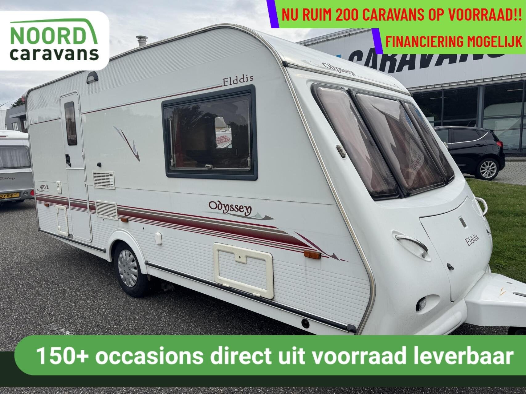 Elddis 470/2 ODYSSEY, ENKELE BEDDEN, MOVER, VOORTENT, Caravans en Kamperen, Elddis, Tot en met 2, Bedrijf, 6 tot 7 meter