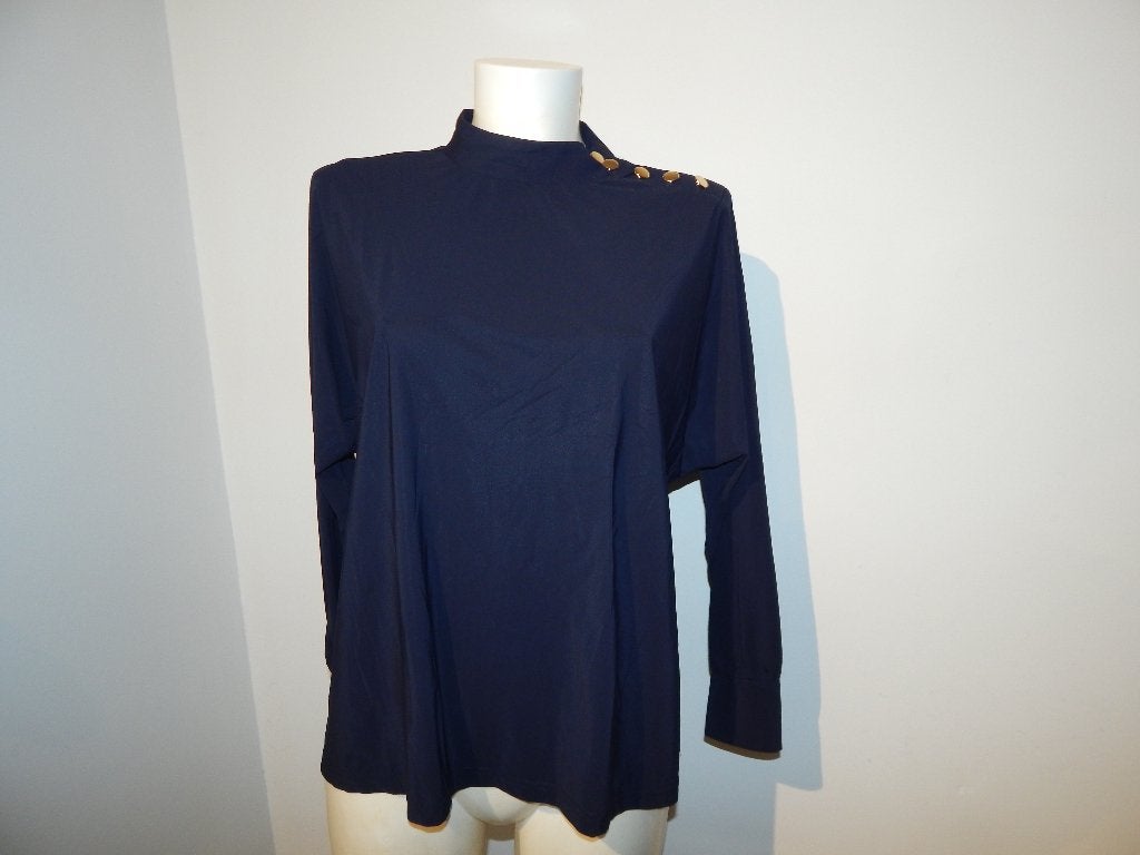 Studio Anneloes travel stof top kolletje gouden knopen L, Studio Anneloes, Maat 42/44 (L), Zo goed als nieuw, Lange mouw