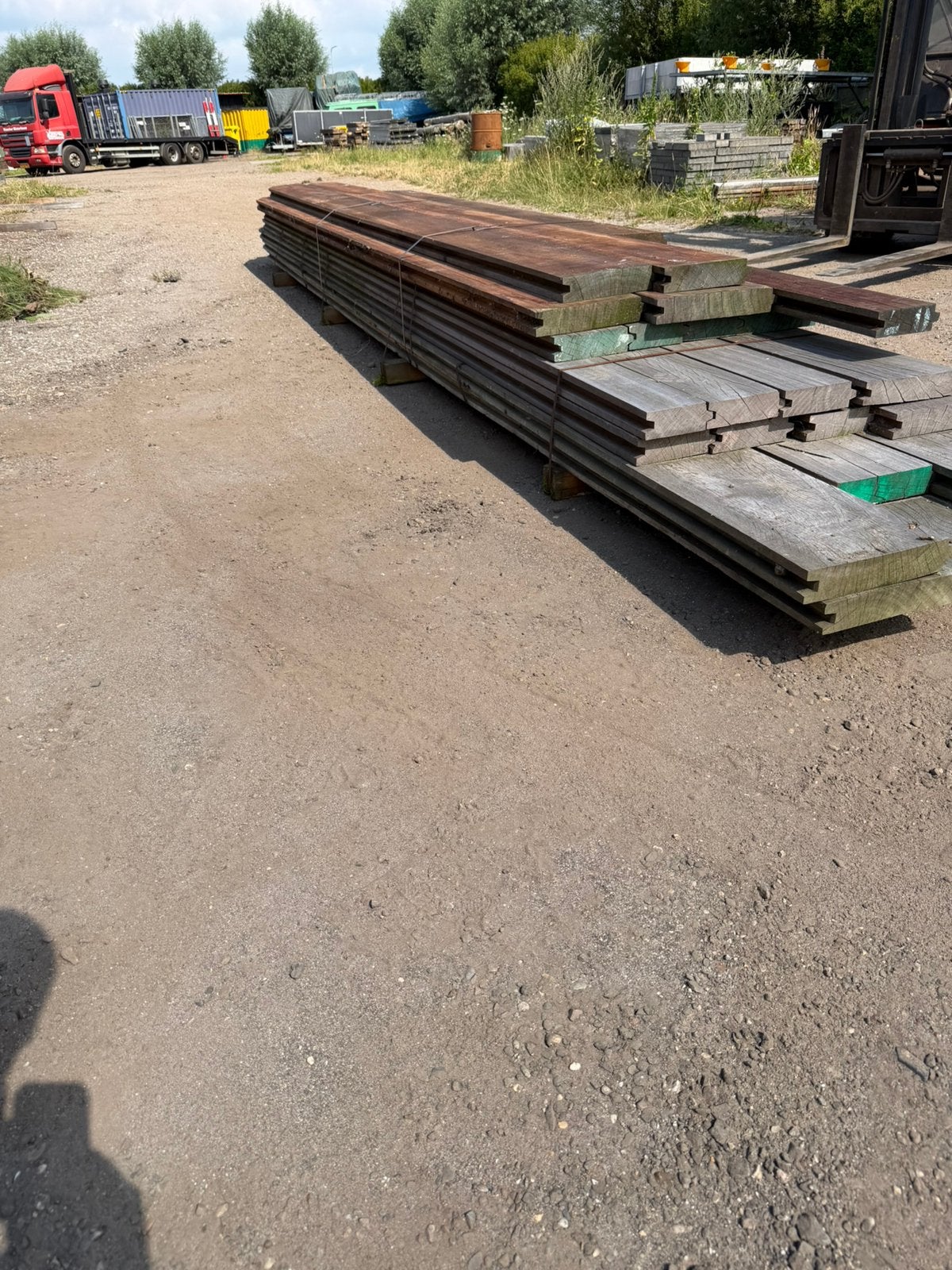 Hardhouten damwand, Ophalen of Verzenden, Zo goed als nieuw, Hout