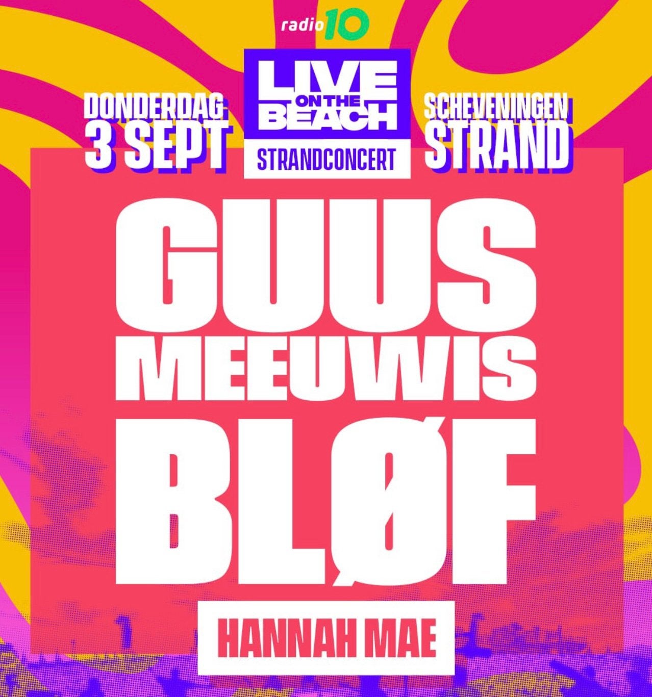 2 tickets LIVE on the BEACH Guus Meeuwis en BLÓF 3 september, Tickets en Kaartjes, Evenementen en Festivals, Twee personen
