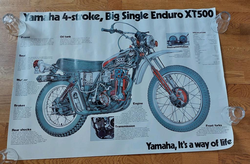 Yamaha XT500 Posters: Origineel & Reproducties, Verzenden