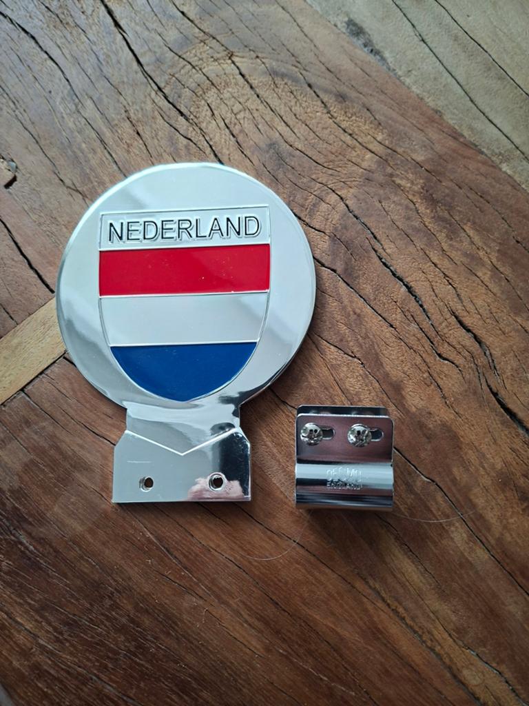 Metalen Nederland Auto Embleem/ badge, Ophalen of Verzenden