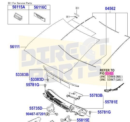 Toyota Aygo (06/14-04/22) Voorruit Voorruitlijsten 179612120, Auto-onderdelen, -, Voor, -, Nieuw