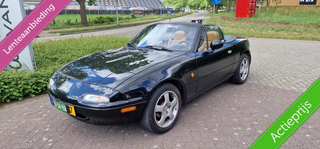 Mazda MX-5 NA LIMITED EDIT.1.6i-16V /C.V/STUURBEKR/LEDER, Auto's, Oldtimers, Achterwielaandrijving, Beige, Cabriolet, 116 pk