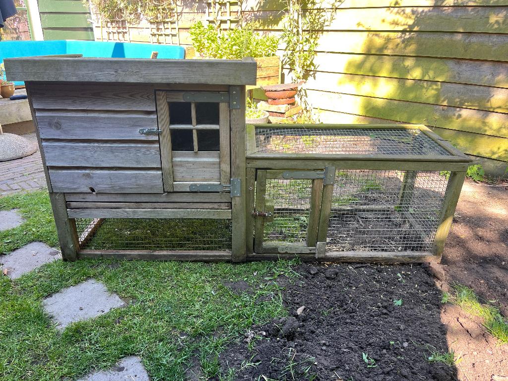 Konijnenhok Voldux 'Gradje', Dieren en Toebehoren, Knaagdieren en Konijnen | Hokken en Kooien, Ophalen, 90 cm of meer, Konijn