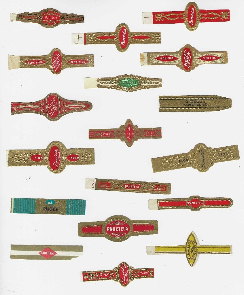 klassiek blad 107  panetelas  sigarenbanden, Verzamelen, Ophalen of Verzenden, Zo goed als nieuw, Sigarenbandjes