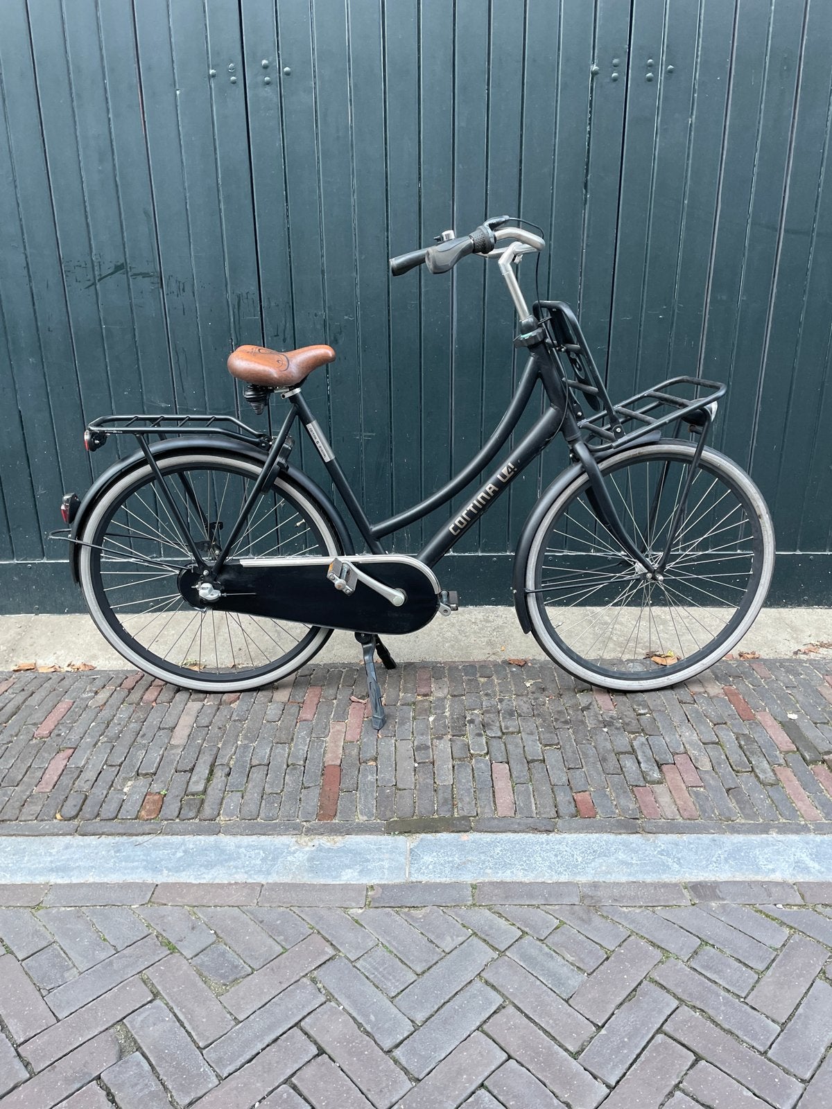 Cortina 28 inch transportfiets mat zwart, Versnellingen, Trommelrem, Ophalen, Overige merken