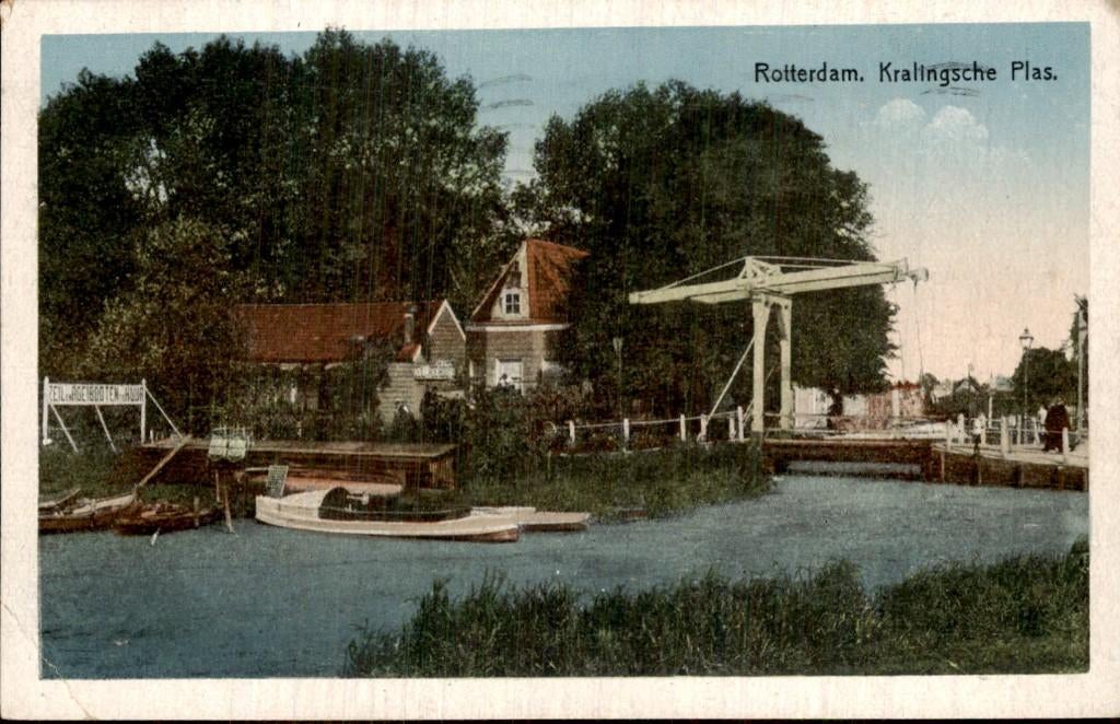 Rotterdam - Kralingsche Plas - Brug, Ophalen of Verzenden, 1920 tot 1940, Gelopen, Zuid-Holland