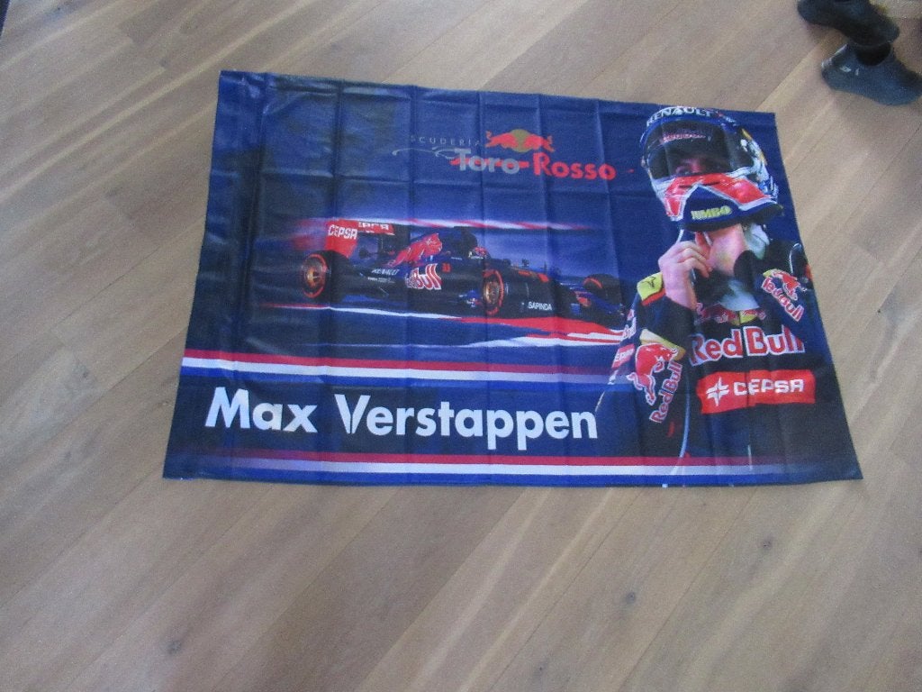 Nieuwe grote Max Verstappen vlag vaandel 140 x 100 cm., Diversen, Vlaggen en Wimpels, Ophalen of Verzenden, Nieuw