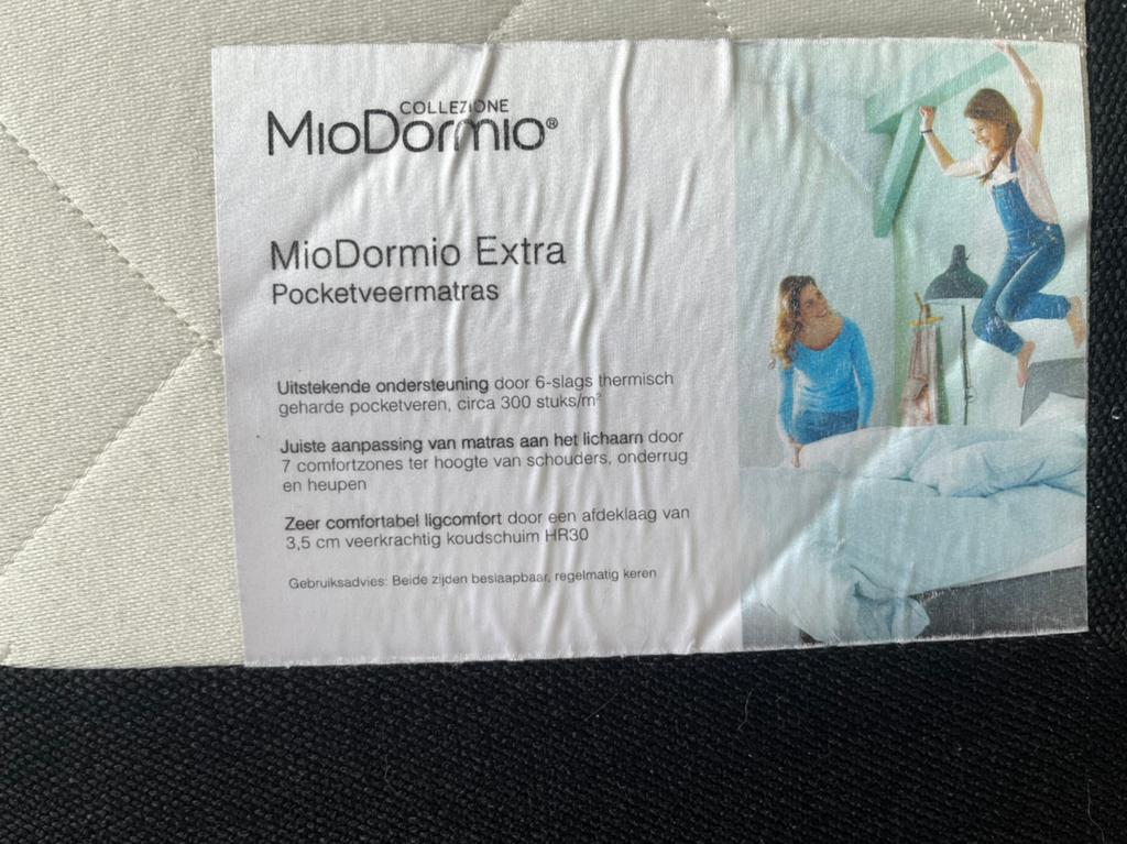 MioDormio Extra Pocketveringmatras - Zo goed als nieuw, Ophalen, Gebruikt, 90 cm, Eenpersoons