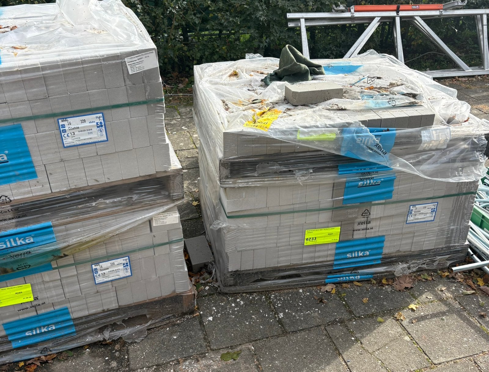Kalkzandstenen nieuw 3 pallets nieuw, Ophalen, Nieuw, Kalkzandstenen