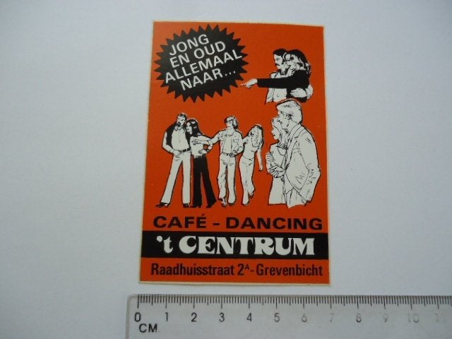 sticker oud Grevenbicht Papenhoven dancing sittard geleen, Verzenden, Zo goed als nieuw, Bedrijf of Vereniging