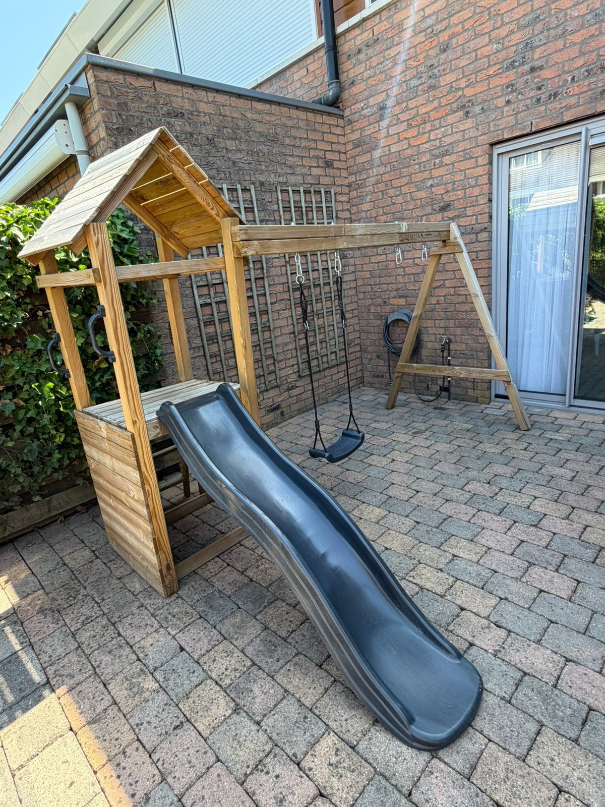 Kinder speelplek te koop, Kinderen en Baby's, Speelgoed | Buiten | Speelhuisjes, Ophalen, Gebruikt, Hout