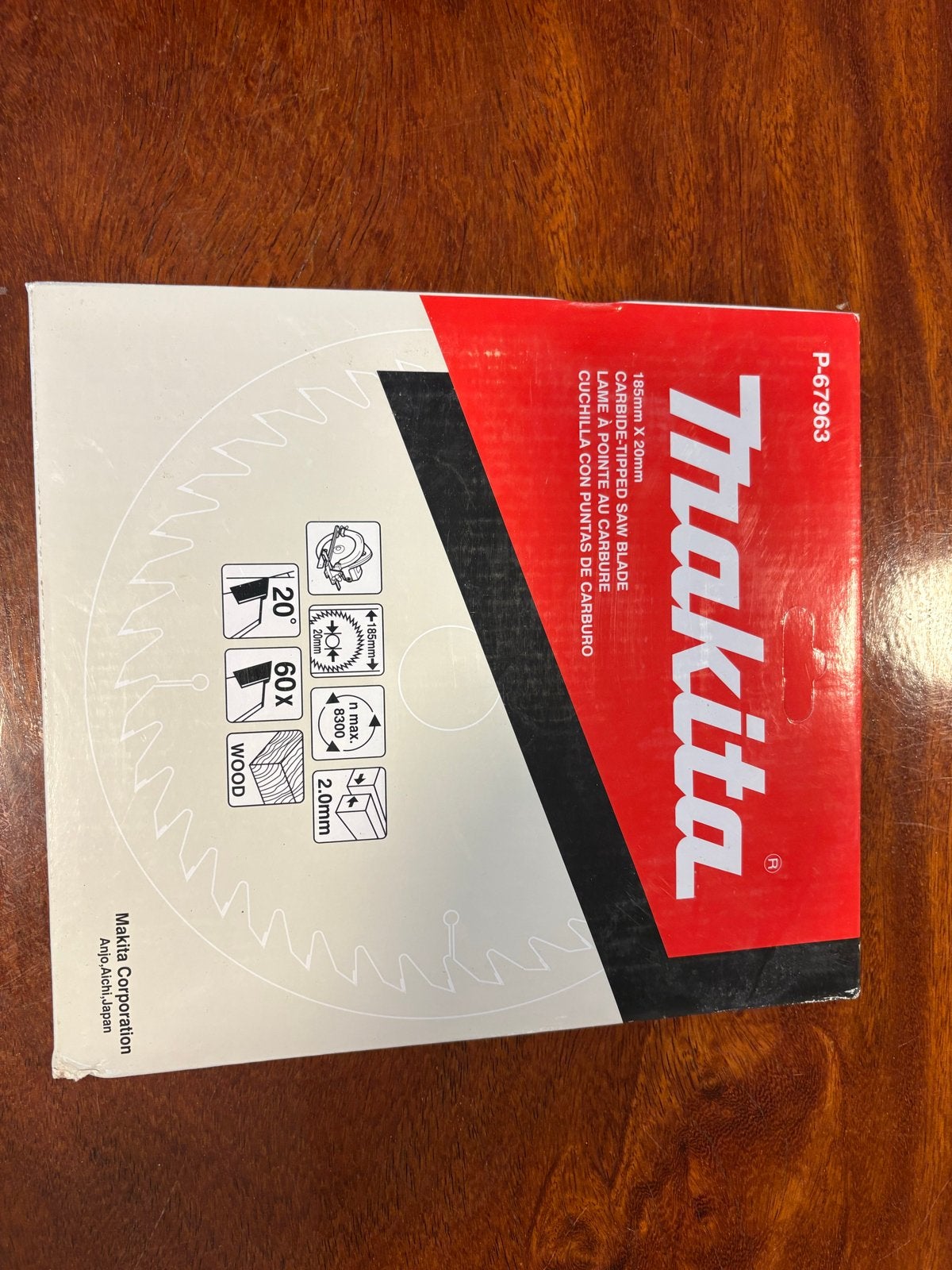 Makita P-67963 Hardmetalen Zaagblad 185x20mm 60T, Ophalen, Nieuw, Cirkelzaag