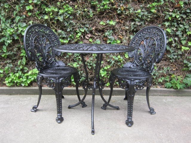 Gietijzeren Bistro set, Overige materialen, Zo goed als nieuw, Bank, Tuinset