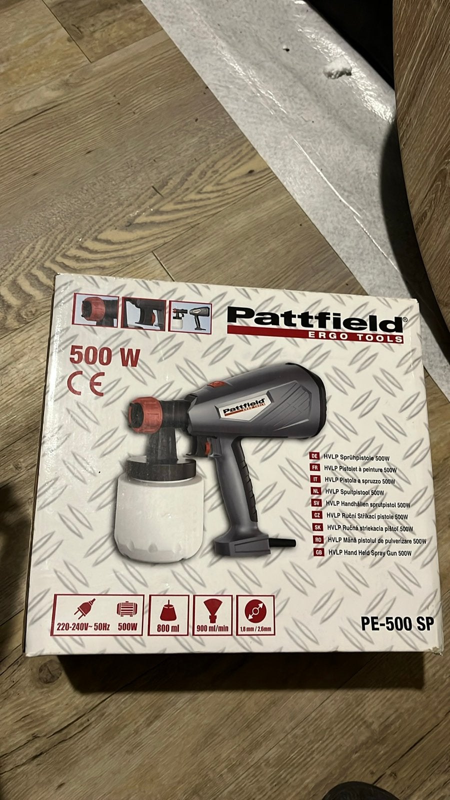 Pattfield PE-500 SP HVLP Handspuitpistool 500W, Doe-het-zelf en Verbouw, Gereedschap | Overige machines, Ophalen of Verzenden