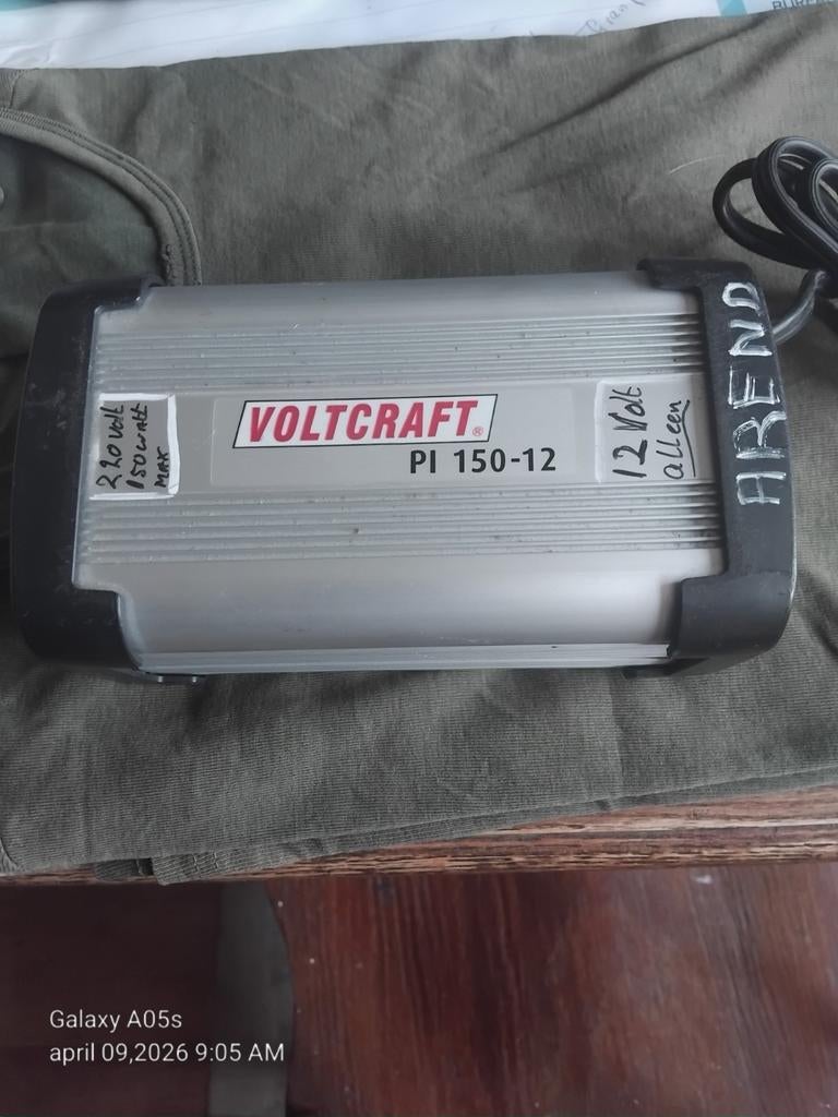 Voltcraft PI 150-12 Omvormer 12V naar 220V (150 Watt), Ophalen of Verzenden