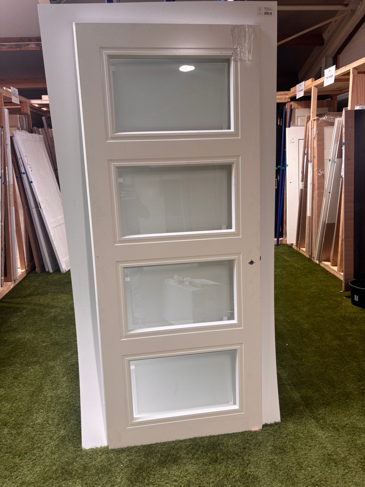 Svedex CE108 opdek binnendeur met glas 93 x 231,5 cm rechts, Doe-het-zelf en Verbouw, Deuren en Horren, 80 tot 100 cm, 215 cm of meer