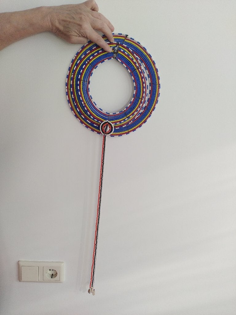 Masai hals ringen/versieringen set van 3, Sieraden, Tassen en Uiterlijk, Ophalen of Verzenden, Gebruikt, Overige materialen, Overige voorstellingen