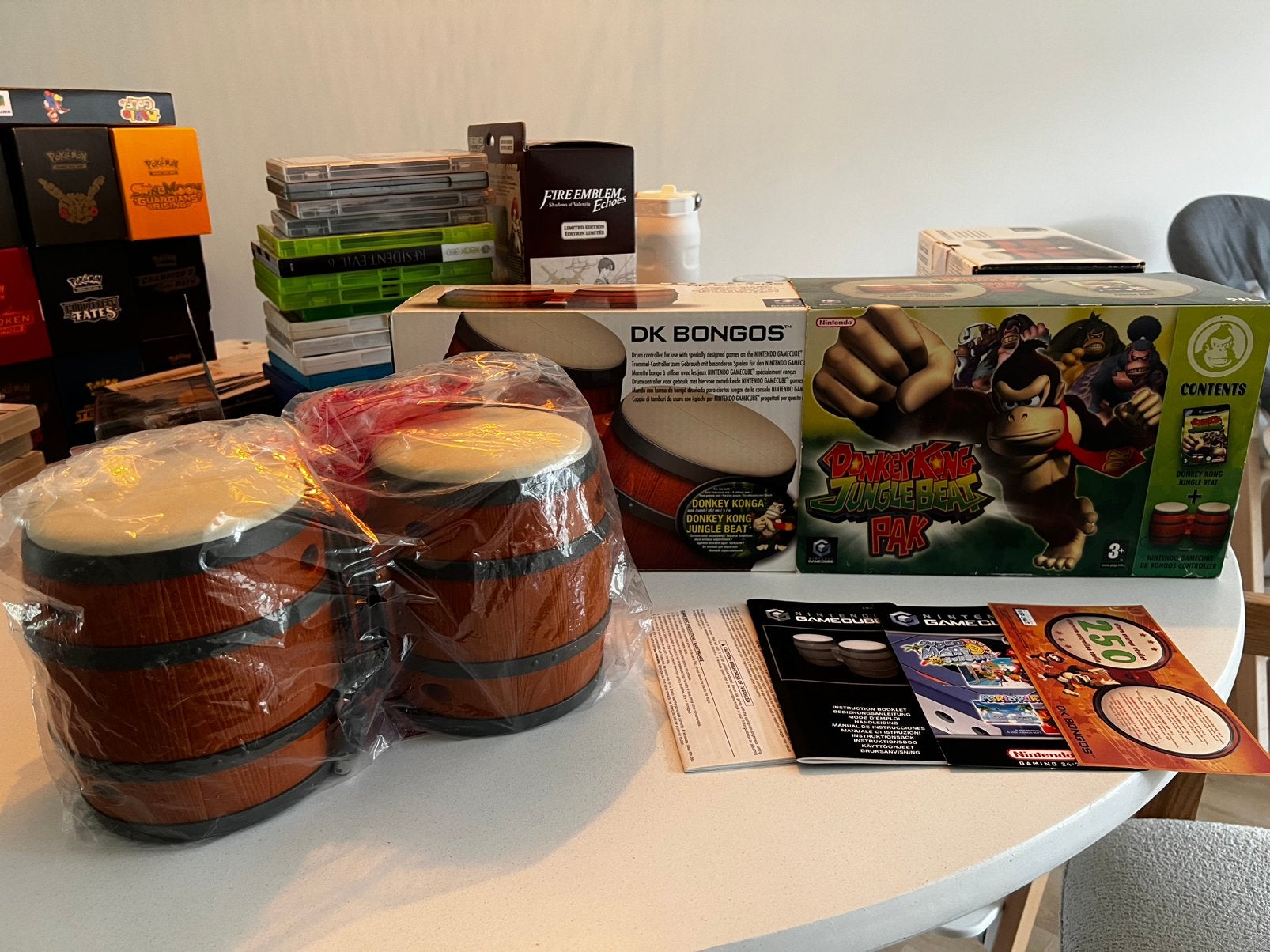 GameCube DK Jungle Beat Bongos in doos, Ophalen of Verzenden, Zo goed als nieuw, Gamecube, Overige controllers