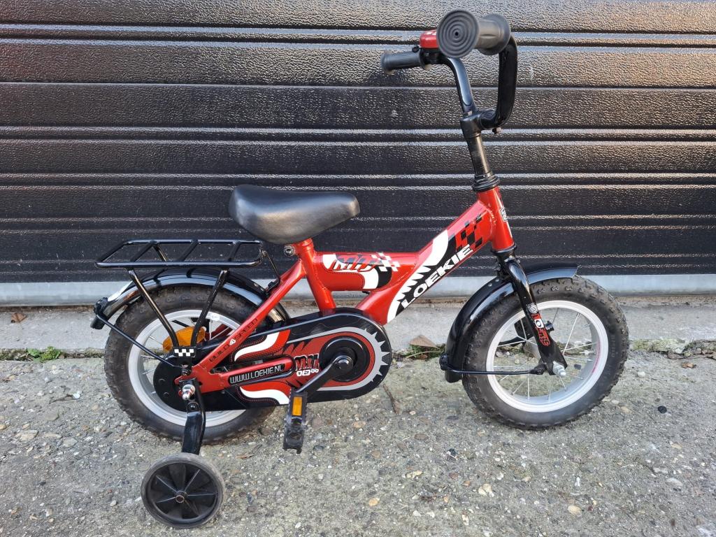 12 inch Loekie mij jongensfiets met zijwieltjes, Zijwieltjes, Loekie, Niet ingevuld, Minder dan 16 inch