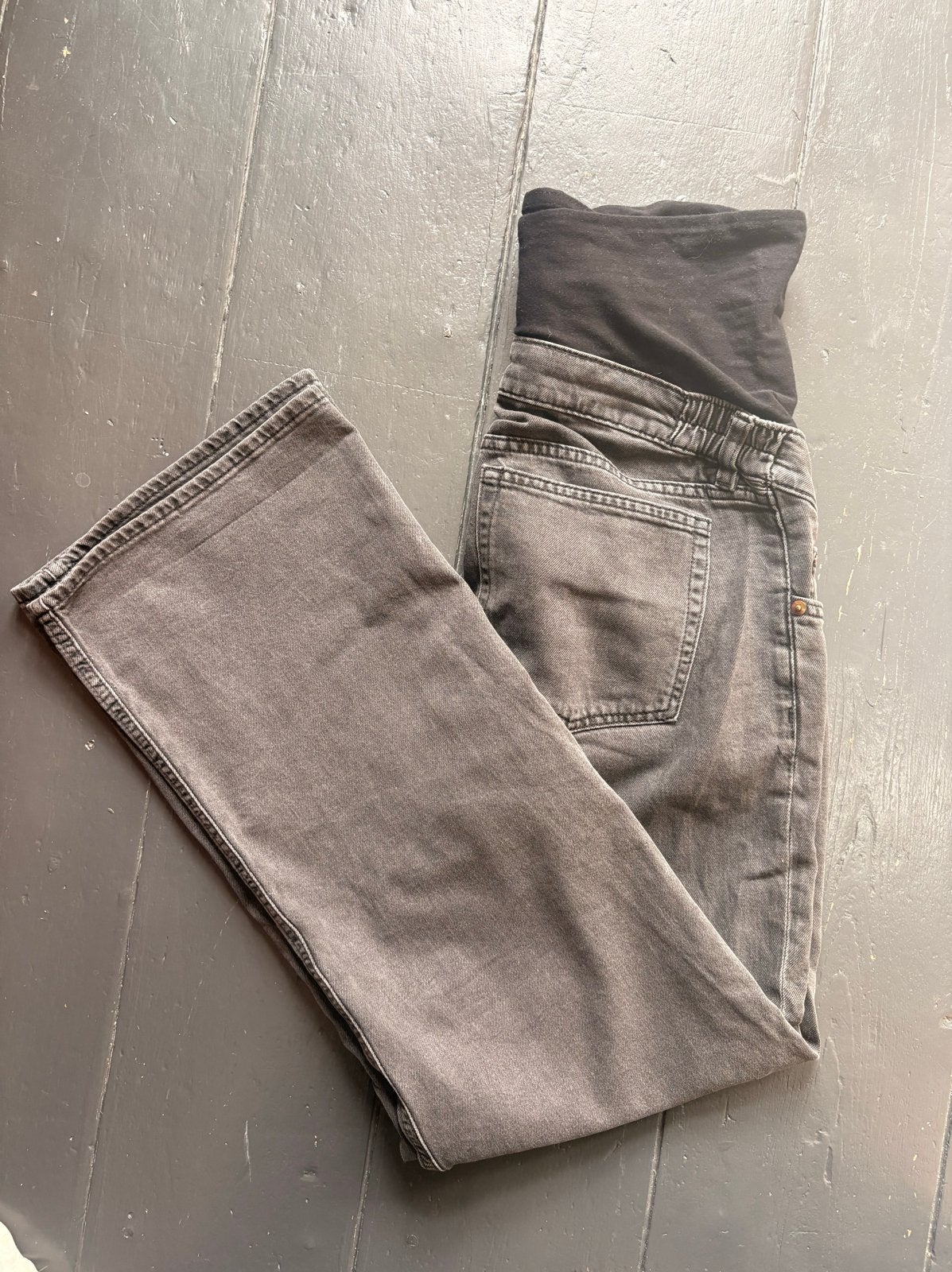 H&M MAMA Zwangerschapsjeans - Maat M, Zwart, Gedragen, Broek of Spijkerbroek, Ophalen