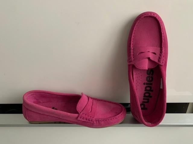 Hush Puppies suede moccasine`s/instappers Mt 38, Overige kleuren, Verzenden, Instappers, Nieuw