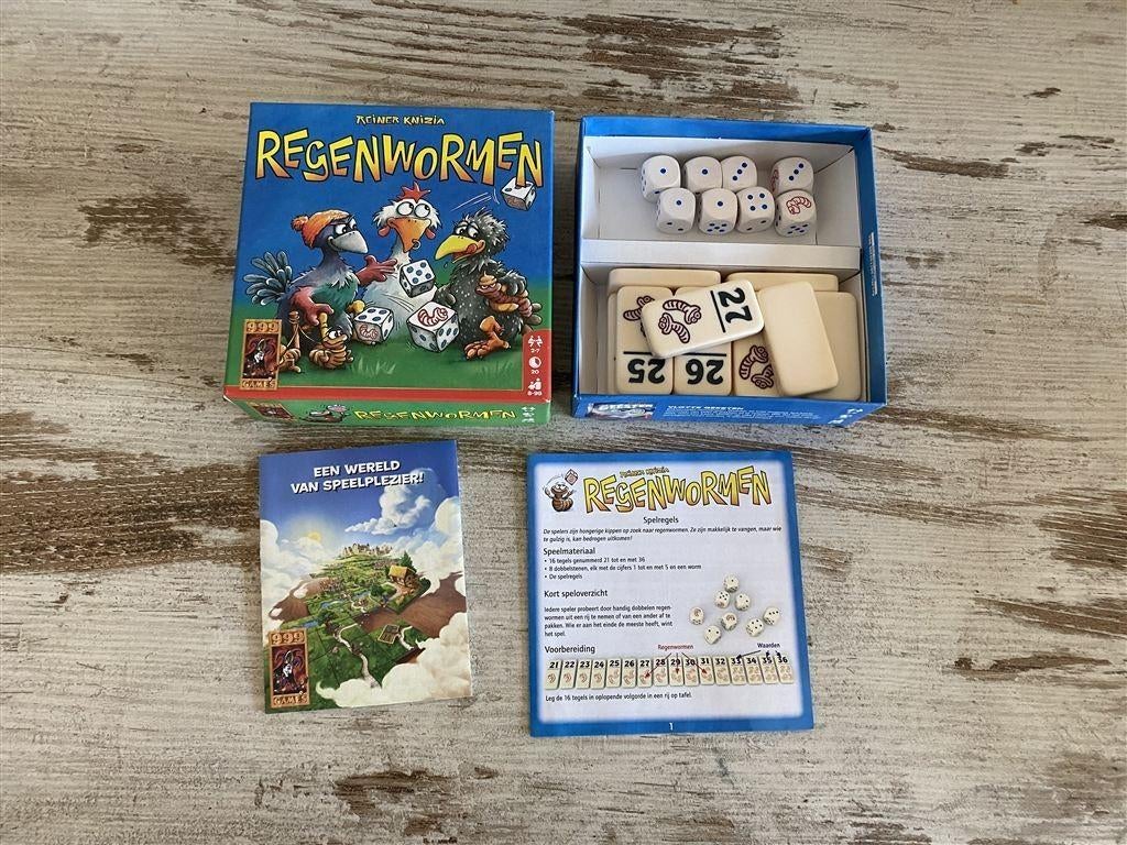 Regenwormen 999 games [s2034], Hobby en Vrije tijd, Gezelschapsspellen | Bordspellen, Verzenden, Zo goed als nieuw