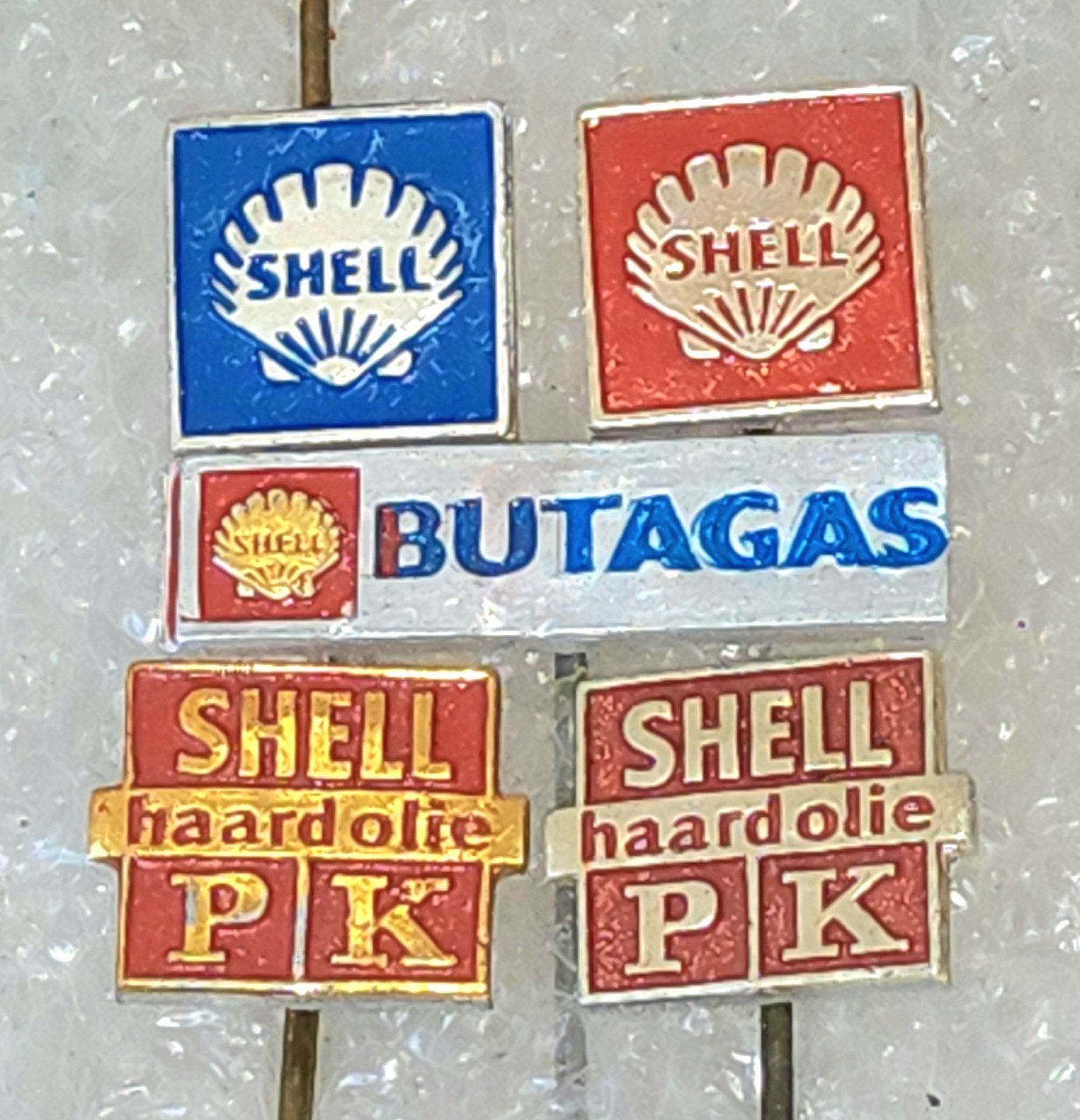 5 Shell Speldjes - Vintage Reclame, Verzamelen, Ophalen of Verzenden, Gebruikt, Merk, Speldje of Pin