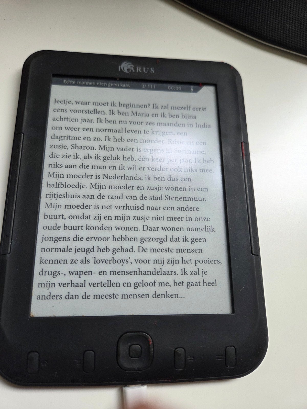 Icarus E602BK E-reader - Zwart, Computers en Software, E-readers, Icarus, Gebruikt, 6 inch of minder, Ophalen of Verzenden