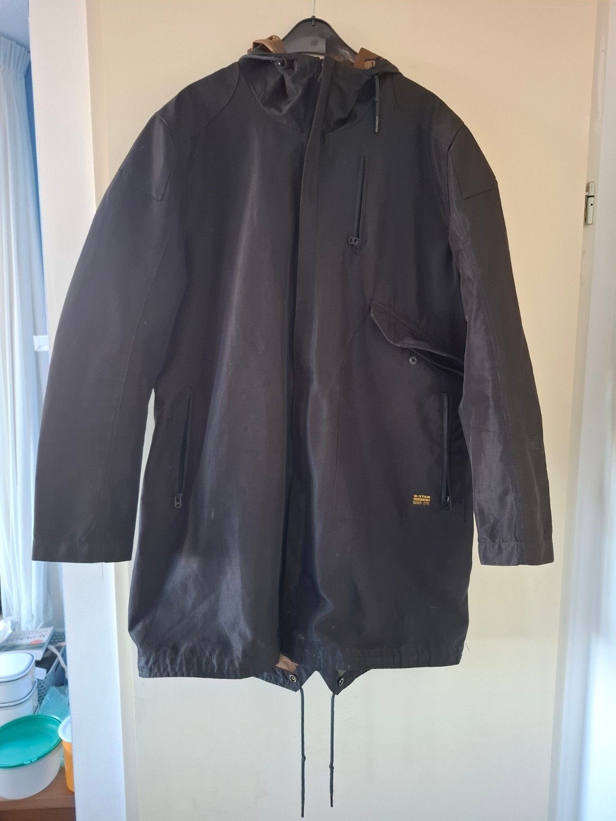 G-Star RAW Joakim Camou HDD Parka - Maat XXL, Zwart, Overige maten, Ophalen of Verzenden, Zo goed als nieuw