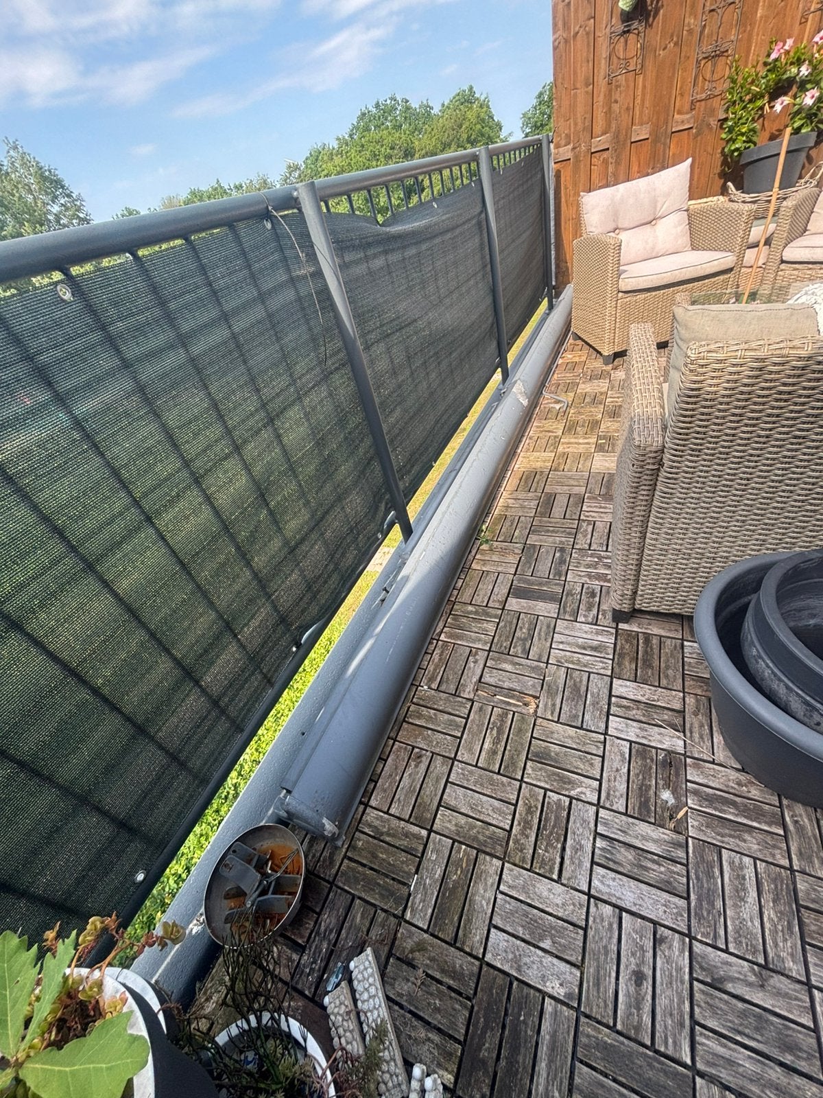 Balkonzonnescherm gratis om te halen, Tuin en Terras, Ophalen, Gebruikt, Aluminium, Overige typen