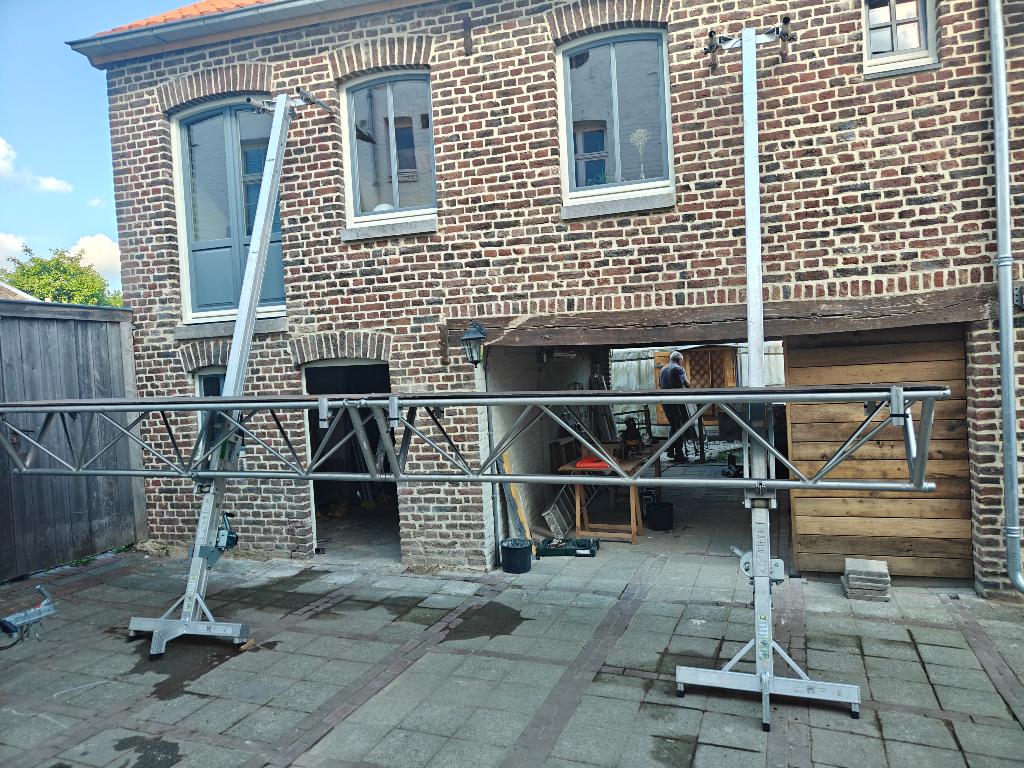 Altrex modulaire triangelbrug (MTB), Ophalen, Gebruikt, Daksteiger, 5 meter of hoger