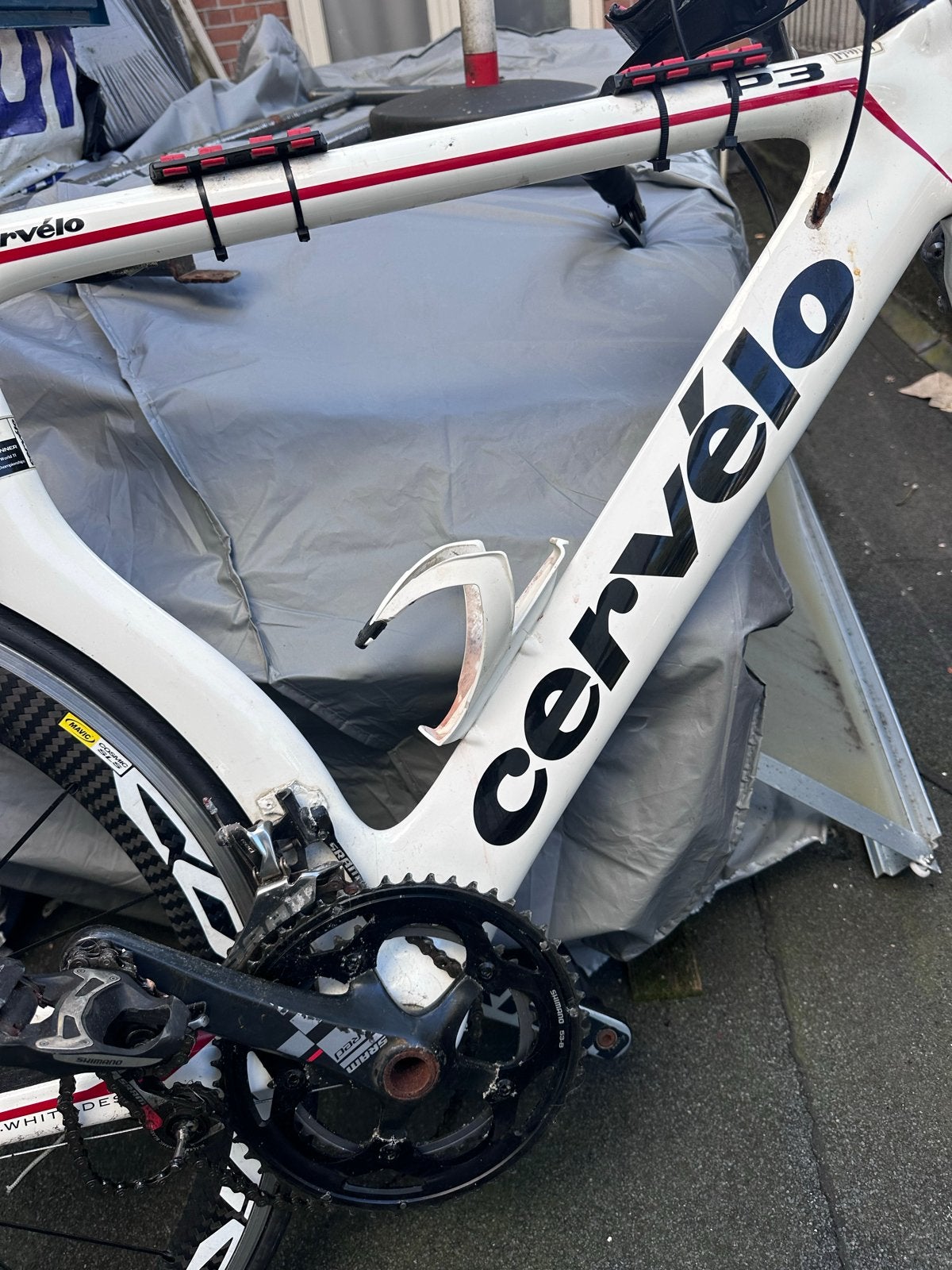 Cervélo racefiets - frame in goede staat, derailleur defect, Gebruikt, Carbon, Heren, Meer dan 20 versnellingen