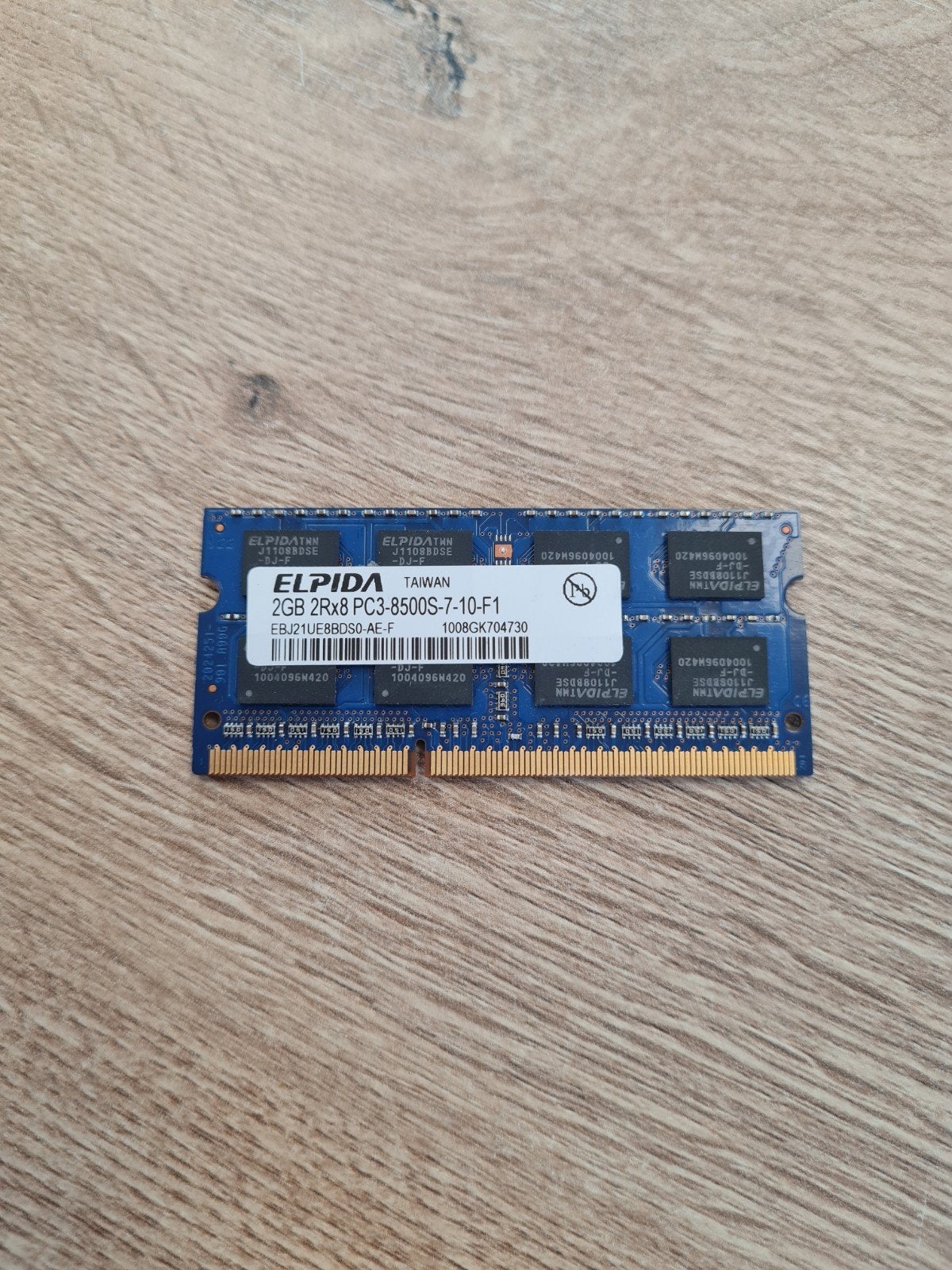 Elpida 2GB 2Rx8 RAM, Refurbished, DDR3, Ophalen of Verzenden, Desktop